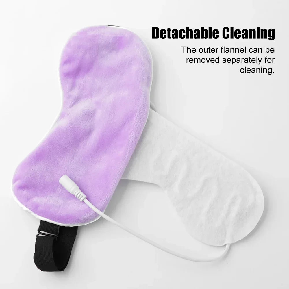 USB Heated Eye Mask for Dry Eyes & Sleep – Warm Compress with Constant Temperature, Dark Circles & Puffiness Heated Eye Mask