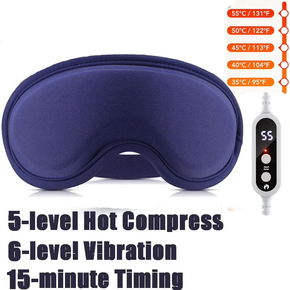 Heated Eye Mask, USB Eye Mask for Dry Eyes with Constant Heating Temperature, Warm Compress Heating Pad for Sleep Dark Circles
