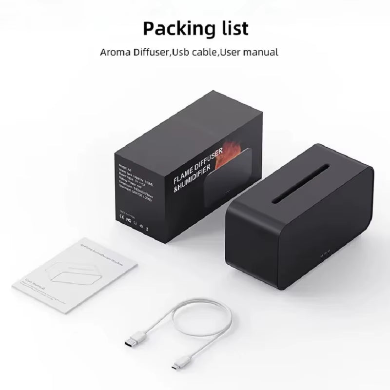 Air Aroma Humidifier Diffuser Essential Oils Humidifiers Mini Flame Automatic Fragrance Diffuser Home Humidifier with LED Light