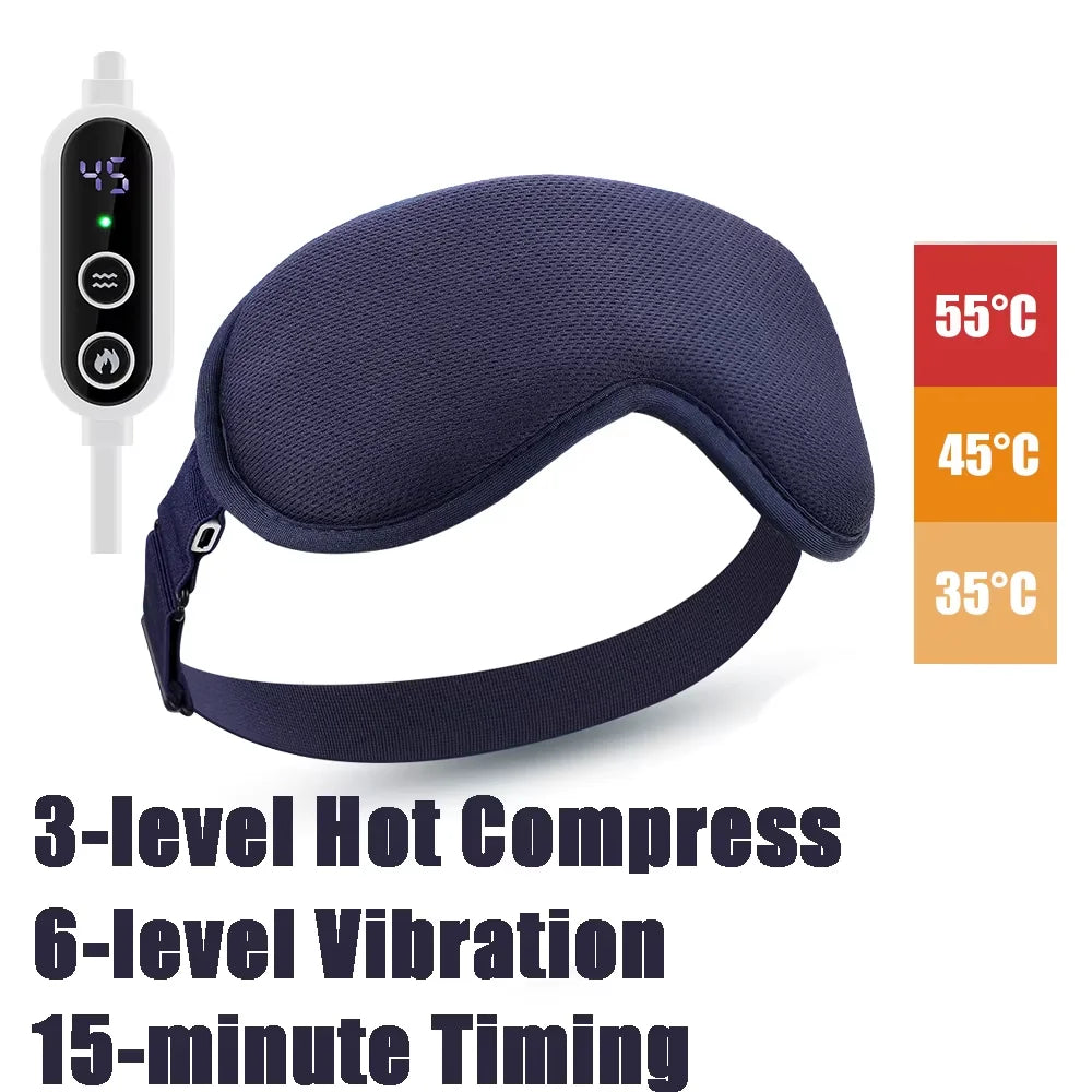 Heated Eye Mask, USB Eye Mask for Dry Eyes with Constant Heating Temperature, Warm Compress Heating Pad for Sleep Dark Circles