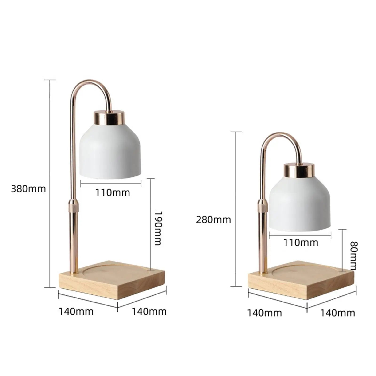 GoldWick Wood Candle Warmer Lamp