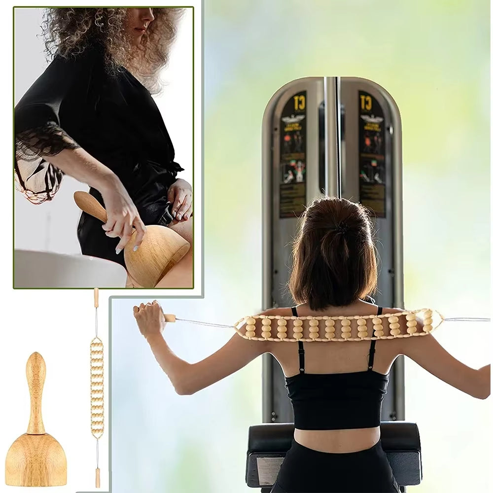 ContourWood Anti-Cellulite Body Sculpting Roller