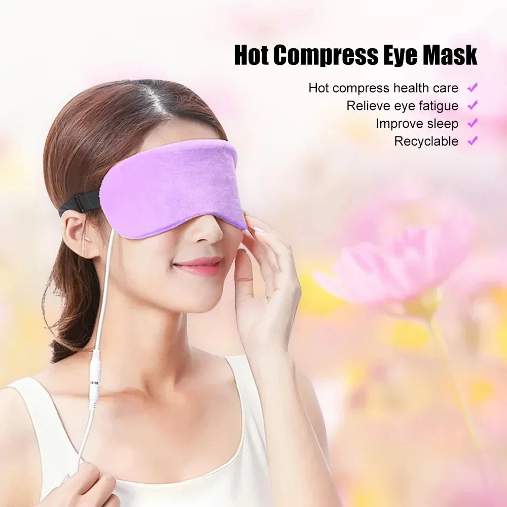 USB Heated Eye Mask for Dry Eyes & Sleep – Warm Compress with Constant Temperature, Dark Circles & Puffiness Heated Eye Mask